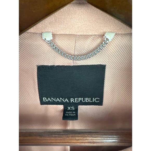 Women’s Banana Republic XS Peach Suede Biker Jacket - Picture 5 of 6